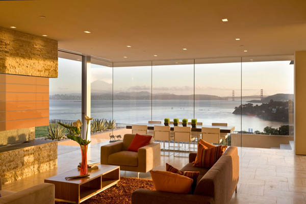 overlooking the bay