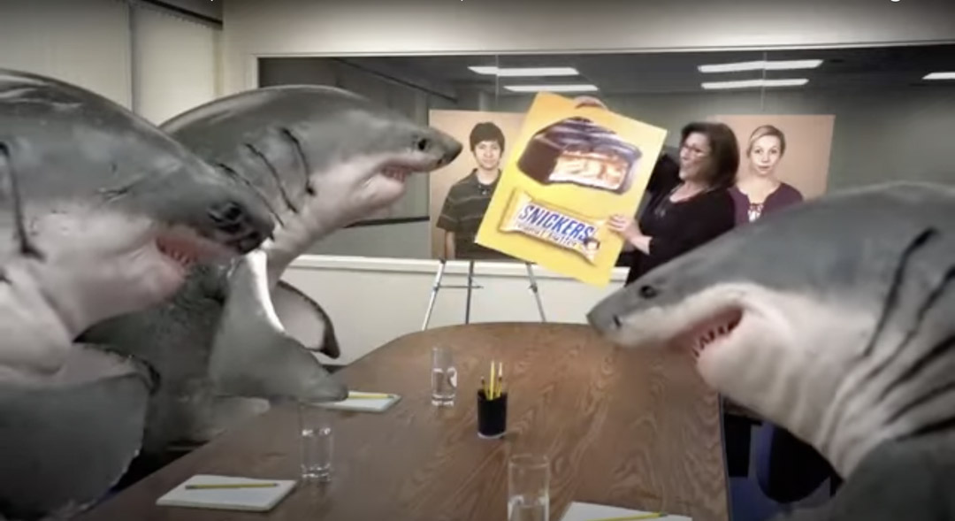 Snicker's shark ad screenshot